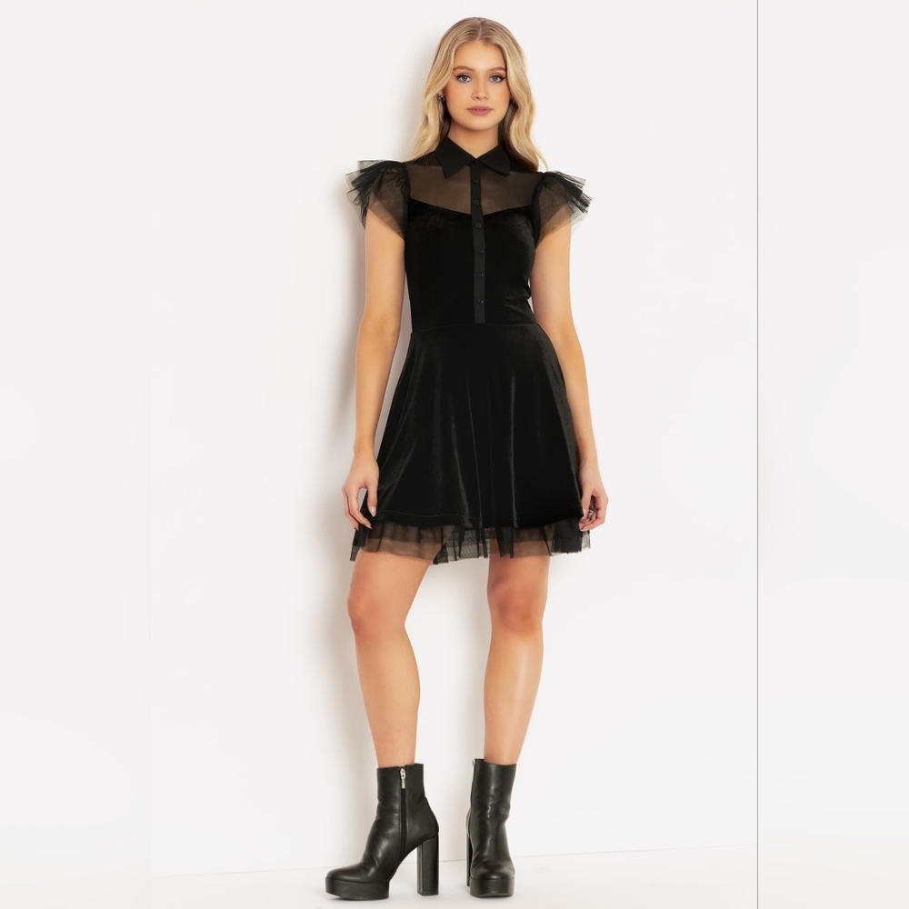 Blackmilk Black Swan Short Sleeve Dress Size Large